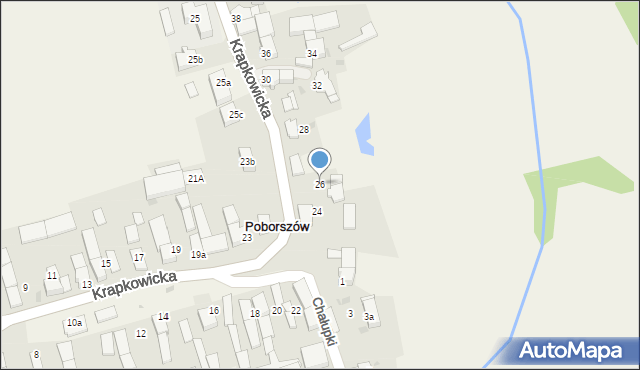 Poborszów, Krapkowicka, 26, mapa Poborszów