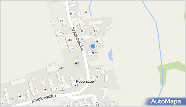 Poborszów, Krapkowicka, 28, mapa Poborszów