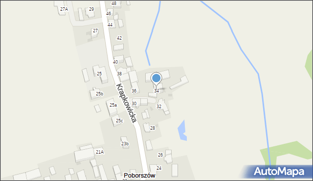 Poborszów, Krapkowicka, 34, mapa Poborszów