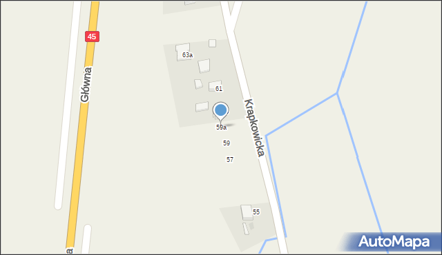 Poborszów, Krapkowicka, 61a, mapa Poborszów