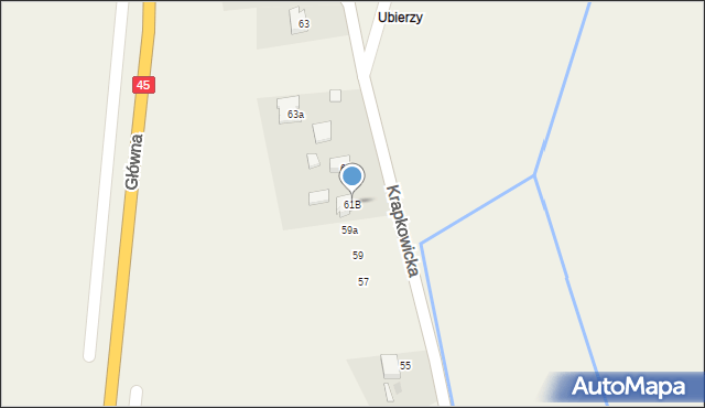 Poborszów, Krapkowicka, 61B, mapa Poborszów