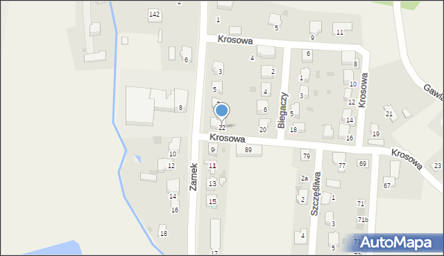 Pogórze, Krosowa, 22, mapa Pogórze