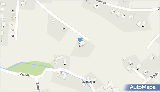 Pogórze, Krosowa, 47, mapa Pogórze