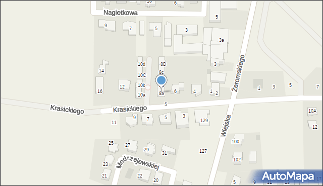 Pogórze, Krasickiego, 8a, mapa Pogórze