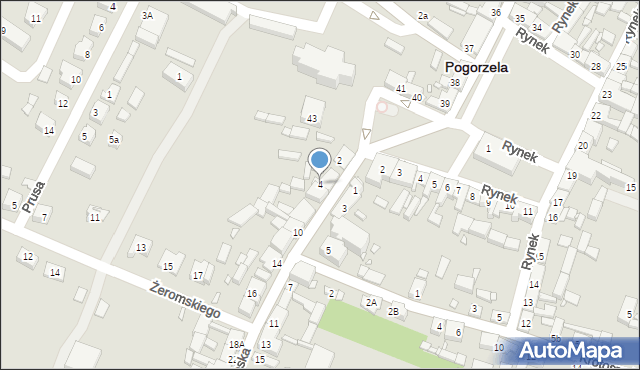 Pogorzela, Krobska, 4, mapa Pogorzela