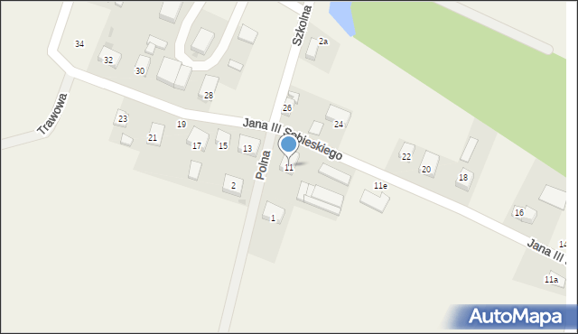 Polakowice, Króla Jana III Sobieskiego, 11, mapa Polakowice