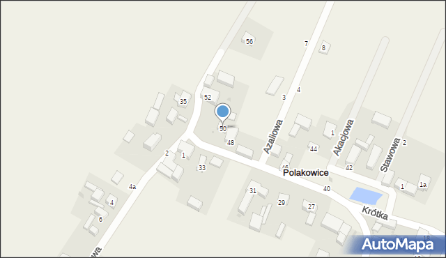 Polakowice, Króla Jana III Sobieskiego, 50, mapa Polakowice