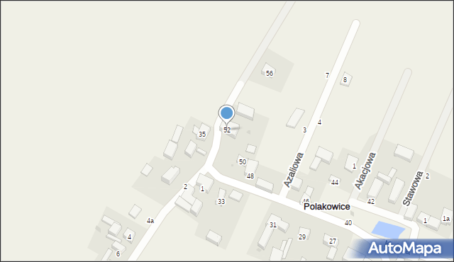Polakowice, Króla Jana III Sobieskiego, 52, mapa Polakowice