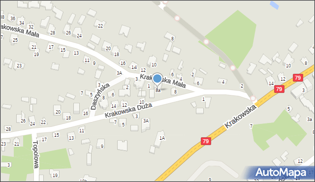 Połaniec, Krakowska Duża, 8a, mapa Połaniec