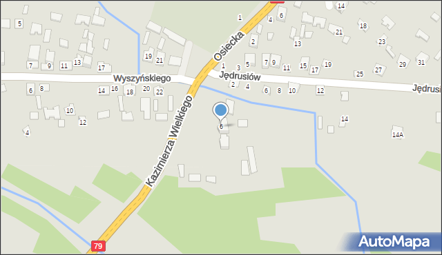 Połaniec, Króla Kazimierza Wielkiego, 6, mapa Połaniec