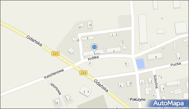 Połczyno, Krótka, 3, mapa Połczyno