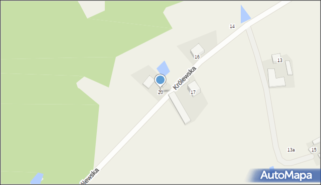 Pomieczyno, Królewska, 20, mapa Pomieczyno