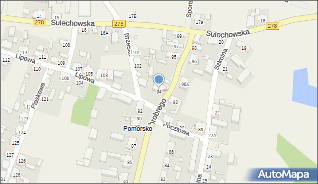 Pomorsko, Króla Bolesława Chrobrego, 94, mapa Pomorsko