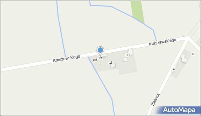 Popielów, Kraszewskiego, 15, mapa Popielów