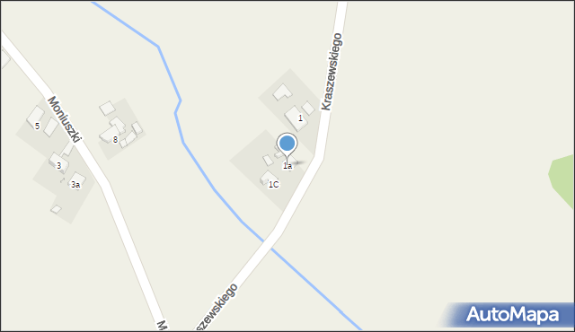 Popielów, Kraszewskiego, 1a, mapa Popielów