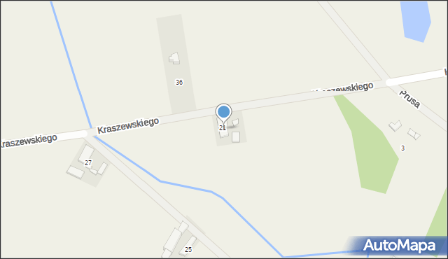 Popielów, Kraszewskiego, 23, mapa Popielów