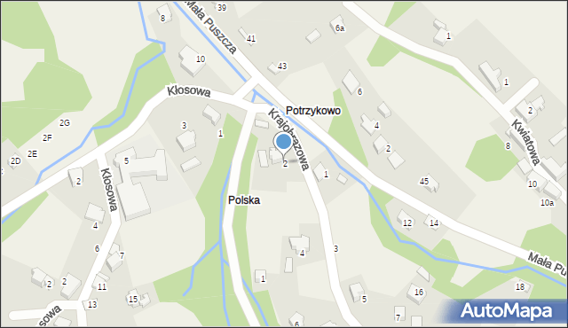 Porąbka, Krajobrazowa, 2, mapa Porąbka