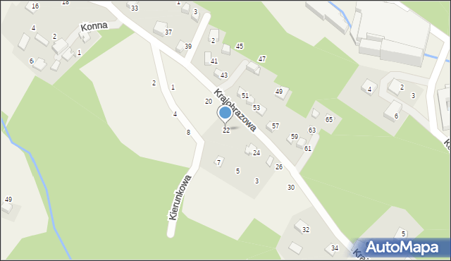 Porąbka, Krajobrazowa, 22, mapa Porąbka