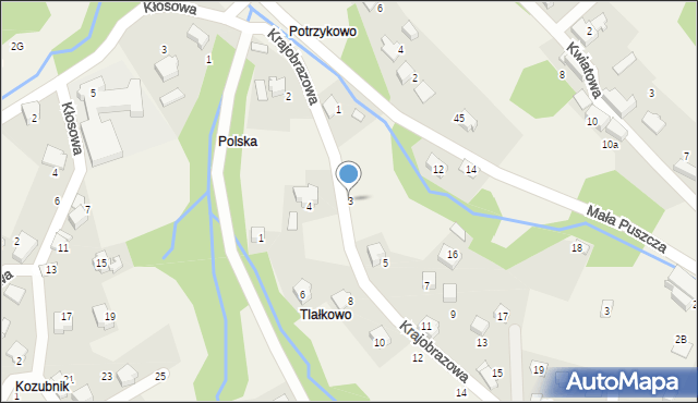 Porąbka, Krajobrazowa, 3, mapa Porąbka