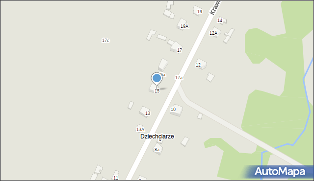 Poręba, Krawiecka, 15, mapa Poręba