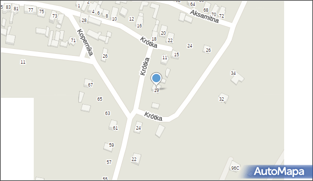 Poręba, Krótka, 19, mapa Poręba