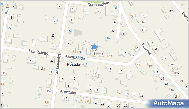 Posada, Krasickiego Ignacego, 9, mapa Posada