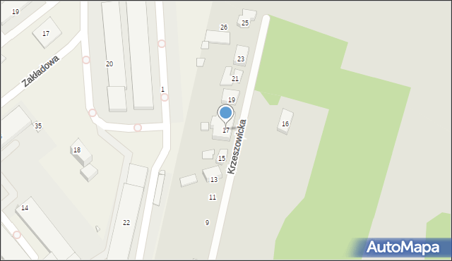 Poznań, Krzeszowicka, 17, mapa Poznania