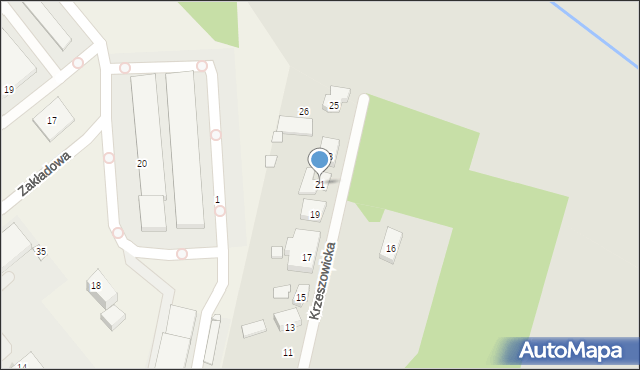 Poznań, Krzeszowicka, 21, mapa Poznania