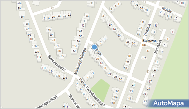 Poznań, Kryłowa Iwana, 6, mapa Poznania