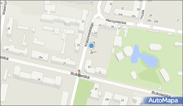 Poznań, Kraszewskiego Józefa Ignacego, 28, mapa Poznania