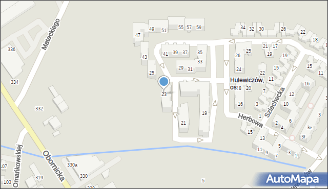 Poznań, Królewska, 23, mapa Poznania