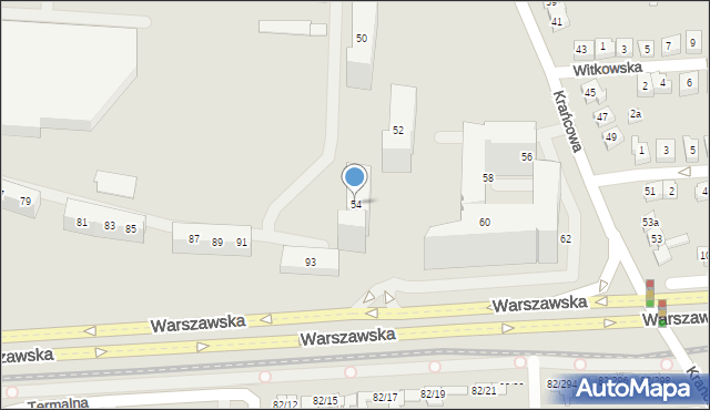 Poznań, Krańcowa, 54, mapa Poznania