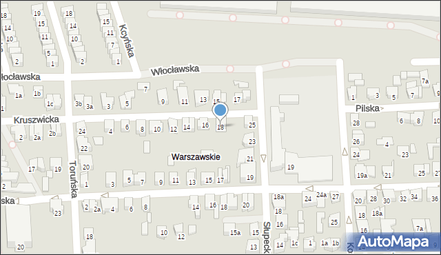 Poznań, Kruszwicka, 18, mapa Poznania