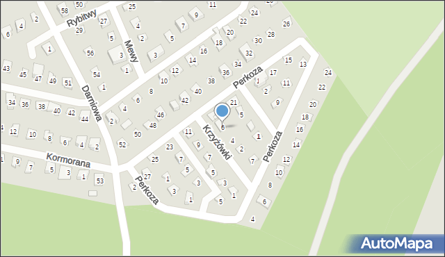 Poznań, Krzyżówki, 6, mapa Poznania