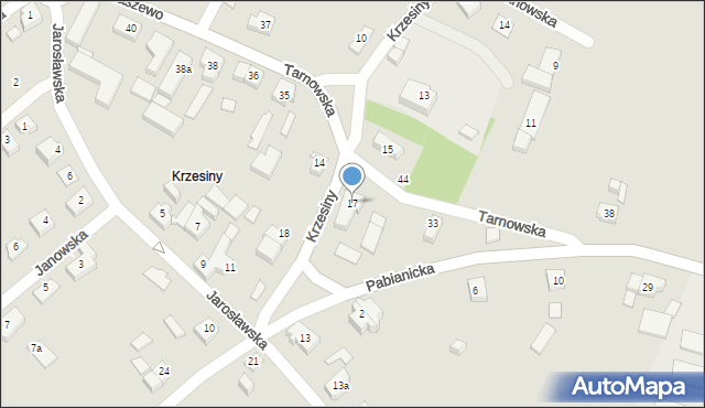 Poznań, Krzesiny, 17, mapa Poznania