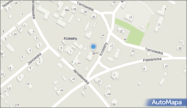 Poznań, Krzesiny, 18, mapa Poznania