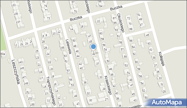 Poznań, Krasickiego Ignacego, bp., 41, mapa Poznania