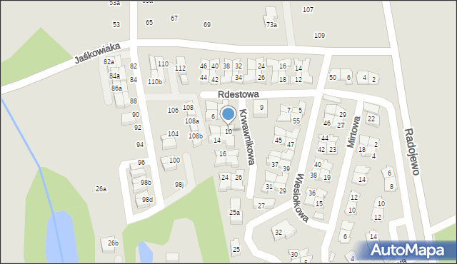 Poznań, Krwawnikowa, 10, mapa Poznania