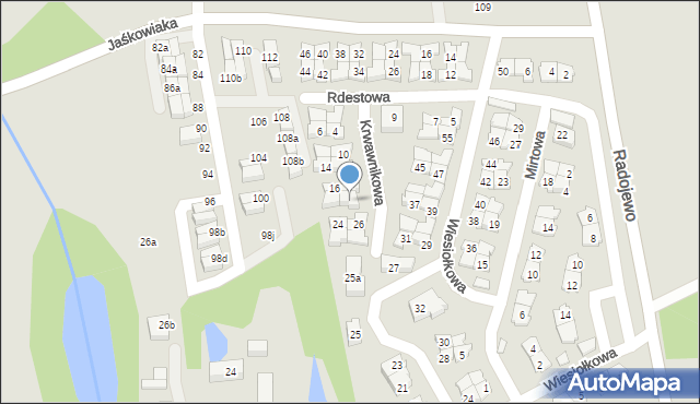 Poznań, Krwawnikowa, 20, mapa Poznania