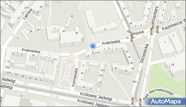 Poznań, Krakowska, 11, mapa Poznania