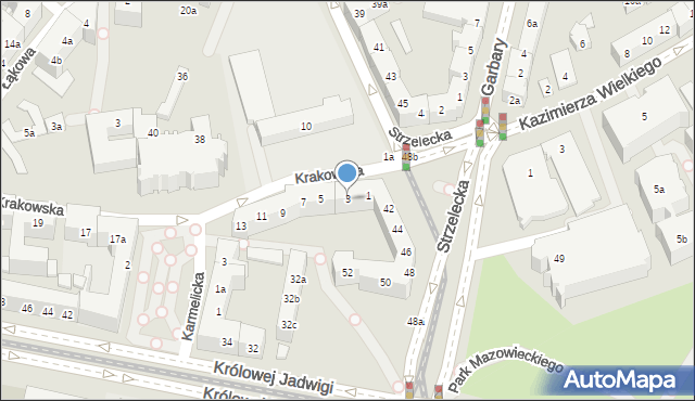 Poznań, Krakowska, 3, mapa Poznania