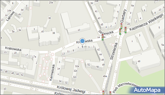 Poznań, Krakowska, 5, mapa Poznania