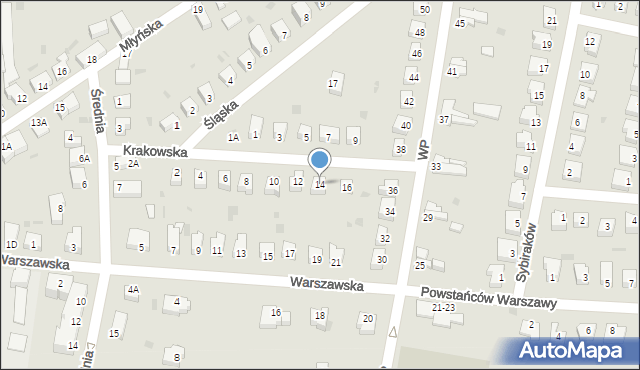 Prochowice, Krakowska, 14, mapa Prochowice