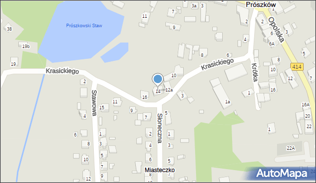 Prószków, Krasickiego Ignacego, bp., 14, mapa Prószków
