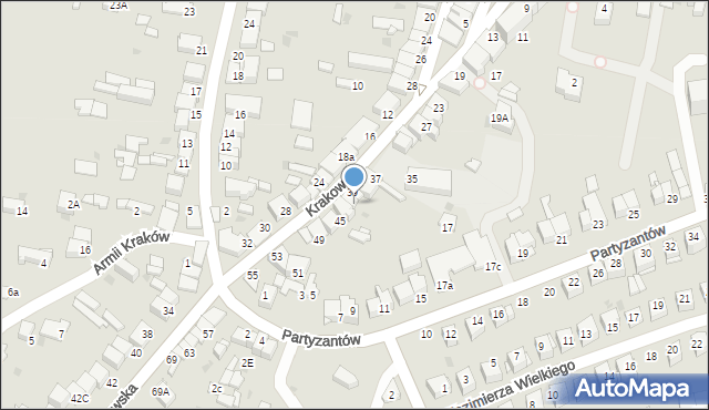 Proszowice, Krakowska, 43, mapa Proszowice