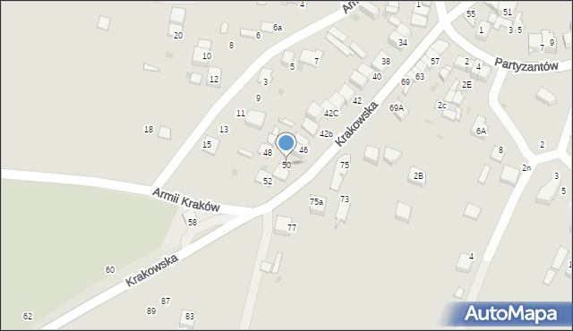 Proszowice, Krakowska, 50, mapa Proszowice