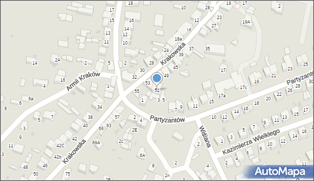Proszowice, Krakowska, 51, mapa Proszowice