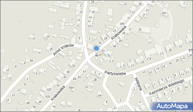 Proszowice, Krakowska, 55, mapa Proszowice