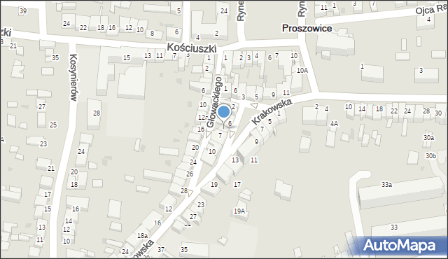 Proszowice, Krakowska, 8, mapa Proszowice