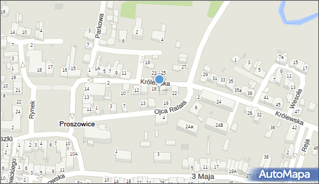 Proszowice, Królewska, 20, mapa Proszowice